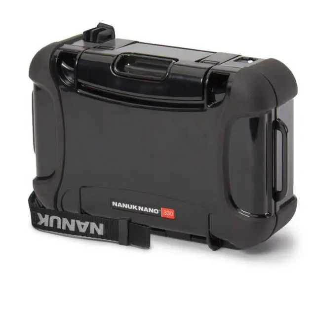 330-0001 - Compact 7" X 5" X 2.5" Water-Resistant Black Plastic Tool Case (Empty) 1