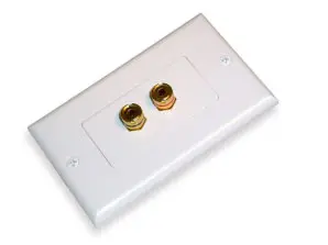 3324 Two-Position Binding Post Wall Plate – Screw-Terminal Audio/Video Mount 1