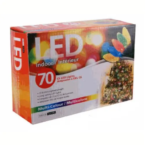 33398 23-Foot Multi-Color Led String Light – 70 Bulbs, Indoor Only 1