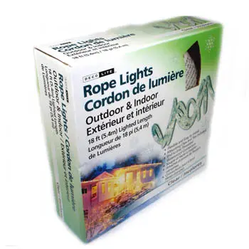 33412-Clr 18-Foot Clear Decorative Rope Light – Indoor/Outdoor Use 1