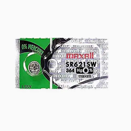 364-Sr621Sw Maxell Silver Oxide Button Cell – 1.55V, Equivalent To Sr621Sw, Ag1, Lr60, And 364 1