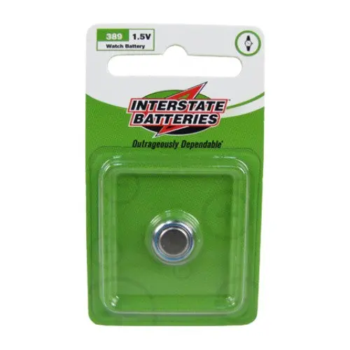 389 — Silver Oxide Button Cell: 1.5 V, Sr1120W/Ag10 Equivalent 1