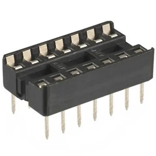 39-014-6 Dual-Wipe Ic Socket – 14-Pin, Tin-Plated, 7.62 Mm Pitch (6 Per Pack) 1