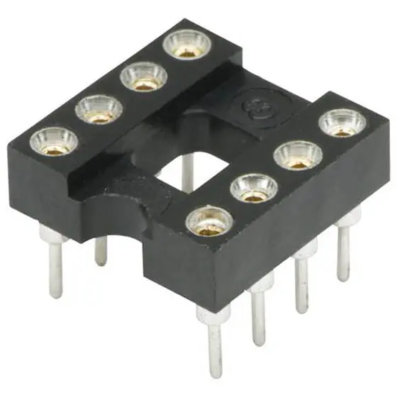 39-108-3 – 8-Pin Machine-Style Ic Socket, 7.6 Mm Pitch, Tin-Plated, 3-Pack 1