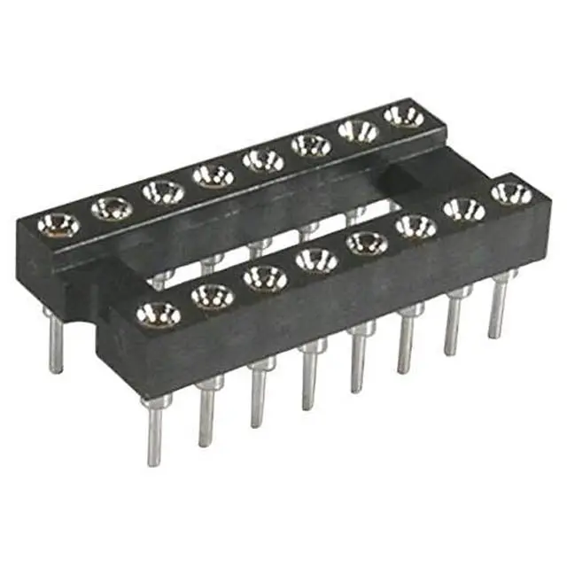39-114-2 Industrial Ic Socket – 14-Pin Machined Contact, 7.62Mm Pitch, Window Style (2 Per Pack) 1
