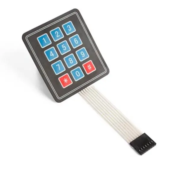 3×4 Membrane Keypad – Flexible Matrix Input Pad With 7-Pin Flat Cable 1