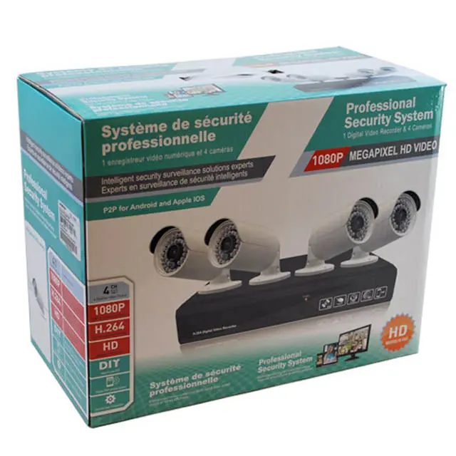 4-Channel Ahd 1080P Bullet Security Camera System With 1Tb Dvr – Indoor/Outdoor 1