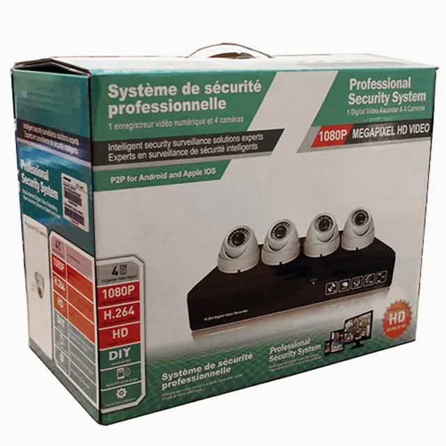 4-Channel Ahd 1080P Dome Security Camera System With 1Tb Dvr – Indoor/Outdoor 1