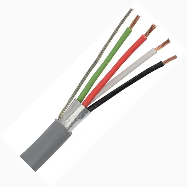 4-Conductor Shielded Cable – 18Awg Stranded, Ft4 Rated, 20M Grey 1