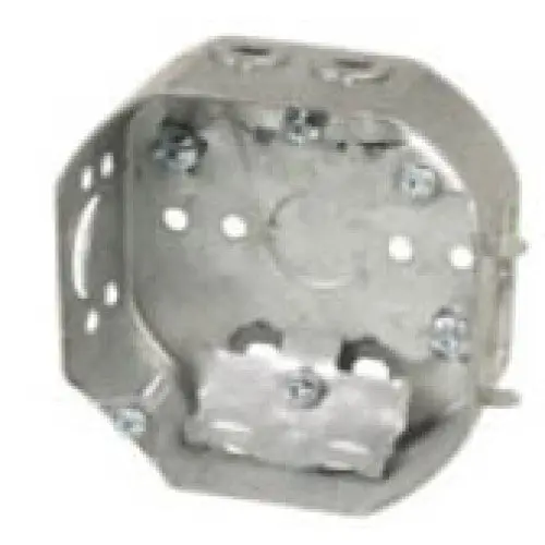 4-Inch Octagon Electrical Junction Box Featuring Knockouts And Integrated Clamps 1