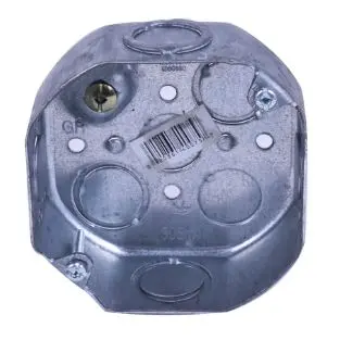 4-Inch Octagonal Steel Electrical Junction Box – 1.5-Inch Depth, Knockout-Friendly, Indoor/Outdoor Use (140075) 1