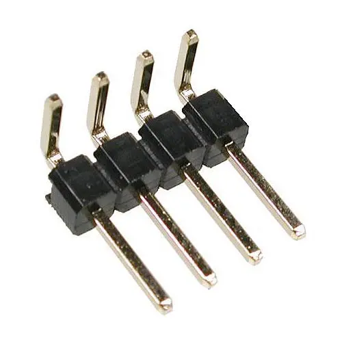 4-Pin 2.5 Mm Sip Header – Gold-Plated Contacts, Black Housing, 5-Pack 1