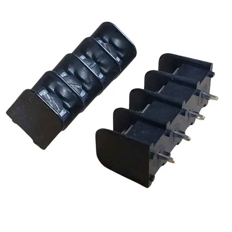 4-Pole Pcb Terminal Block, 1-Row, #6-32 Screw, 8 Mm Barrier Spacing, Model 0387200304 1