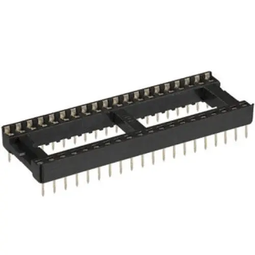 40-Pin Dual-Row Ic Socket — Tin-Plated, Low Profile, 15.24Mm Pitch (2-Pack) 1