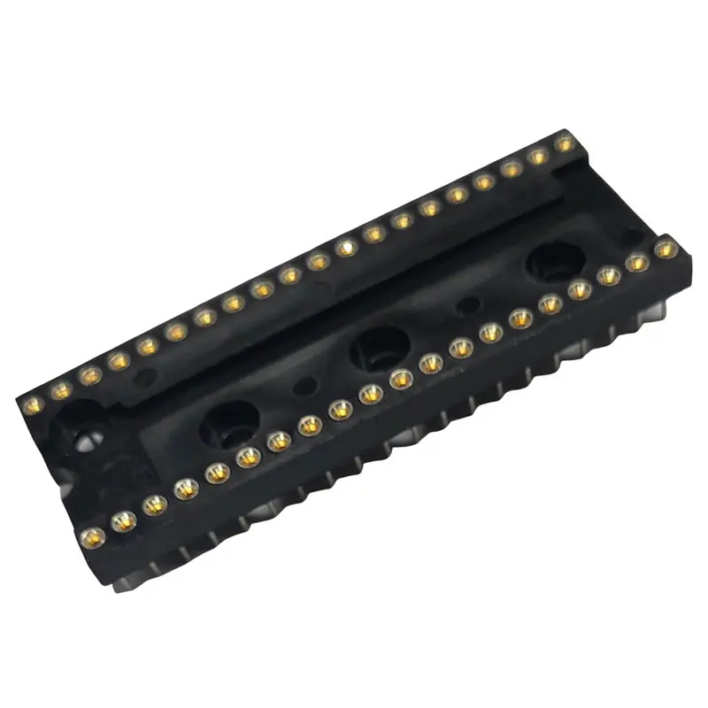40-Pin Precision Machine-Style Ic Socket – 15.24Mm Pitch, High-Reliability Mounting 1