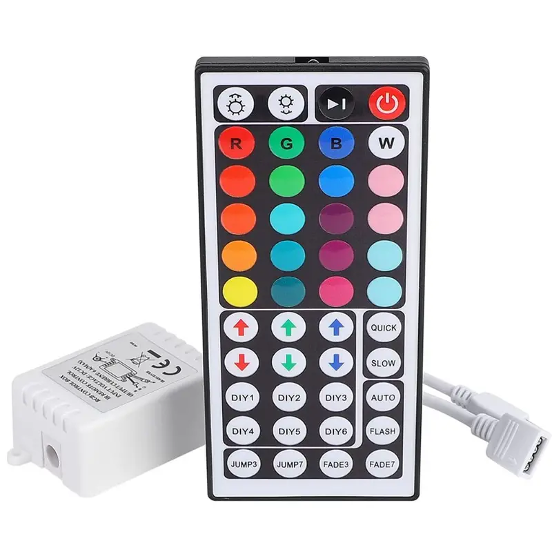 44-Key Wireless Rgb Led Strip Remote – Battery-Powered Controller For Color-Changing Lights 1