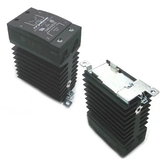 48–530Vac Solid-State Ac Relay – 90–140V Control, 35A Load, Din-Rail Mounted With Heatsink 1