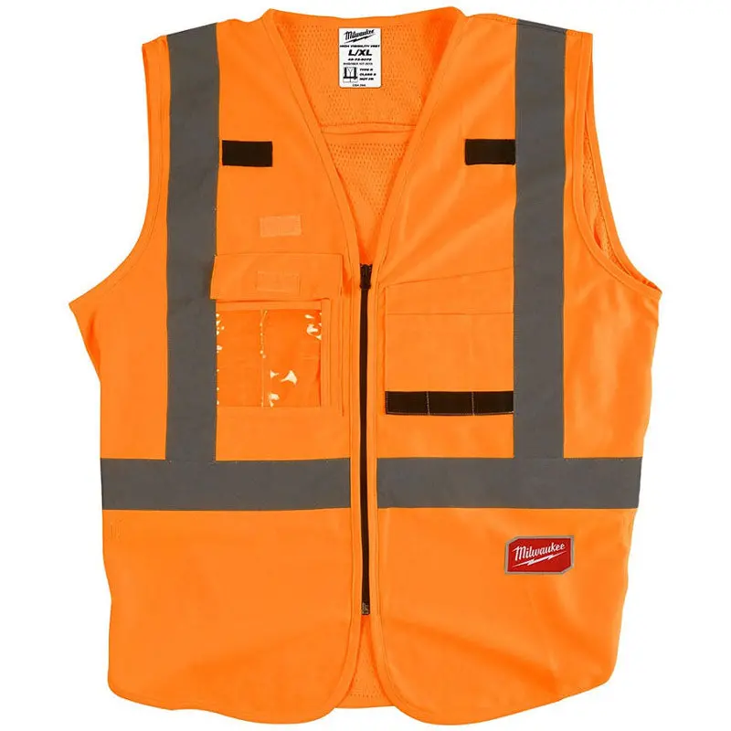 48-73-5072 – Hi-Vis Orange Safety Vest (L/Xl), 10-Pocket Configuration 1