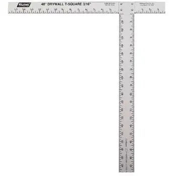 48-Inch Aluminum Drywall T-Square – Lightweight, Accurate Layout Tool, 71278 1