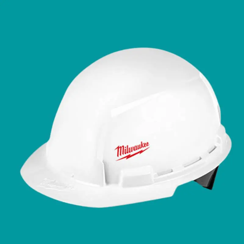 48731021 Type I Class E Hard Hat – White Helmet With Front Strap, Impact-Resistant 1