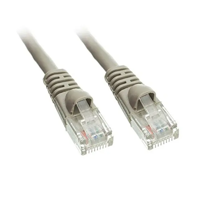 5-Foot Gray Cat6 Snagless Patch Cord — Slim Profile, Space-Saving Installation 1