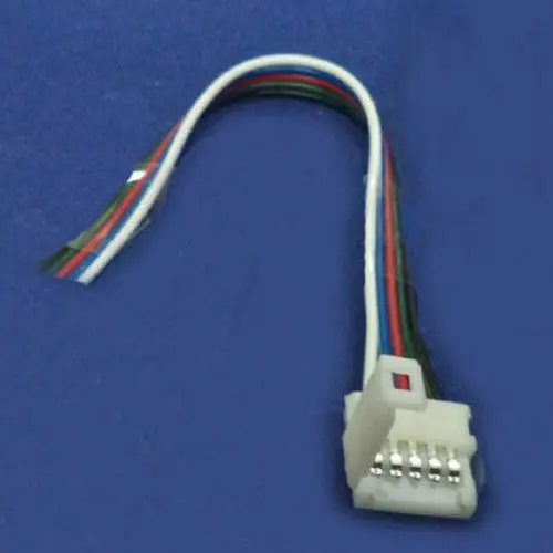 5-Pin Rgb+W Snap-On Led Strip Connector – Wired Power Input 1