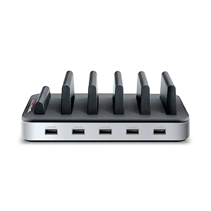 5-Port Usb Wall Charger – 5V/2.4A Total Output, Compact Desktop Charging Hub 1