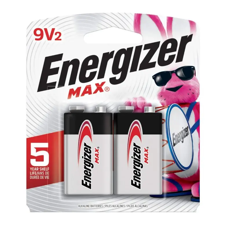 522Bp-2 Energizer Max 9V Alkaline Battery – 595Mah, Compact Pack (2-Pack) 1