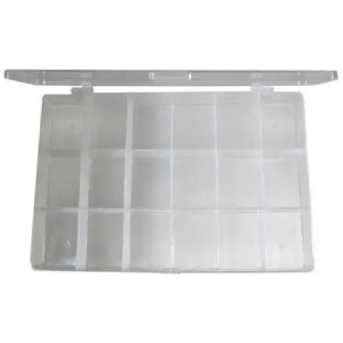 53-918-0 Clear Component Storage Box: 10.7 × 7 × 1.6 Inches 1
