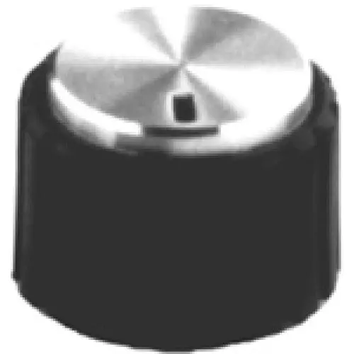 54-122-2 – Miniature 15Mm Black Plastic Knob, 1/4" Shaft (2-Pack) 1