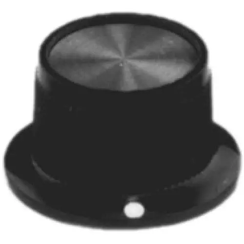 54-227-2 – 25Mm Black Plastic Knob, Screw-Fastened, 1/4" Bore (2-Pack) 1