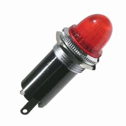 55-322-1 Red Bayonet Bulb Holder – 10Mm, Threaded Mount 1