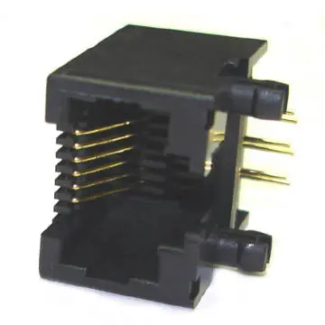 555165-1 6P6C Modular Ethernet Jack – Pcb Mount, Black Housing 1