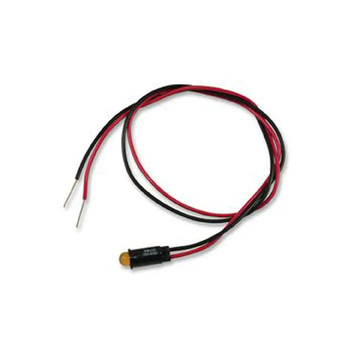 559-0302 – Yellow Led Indicator, 5V, 6.35 Mm, 8 Mcd, 10 Ma, Wire-Terminated 1