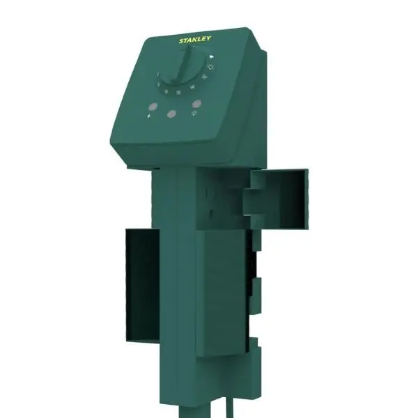 56116 Outdoor Timer Power Strip – 6-Outlet Photocell-Controlled Stake Mount (6Ft Cord) 1
