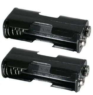 57-322-2 Aax2 Snap-Fit Battery Holder – Black Plastic, Pack Of 2 1