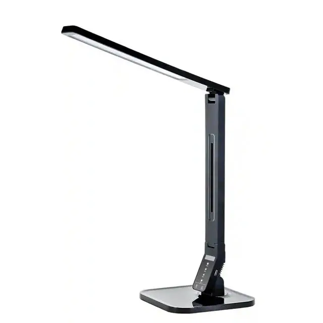 59093 — Dimmable Led Table Lamp, 530 Lumens, 7W, 17-Inch Black Design With 60-Minute Auto-Off 1