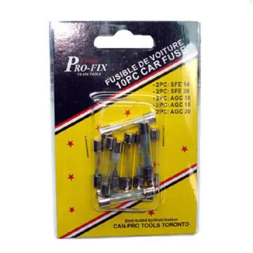 59291 – Universal Automotive Fuse Kit: 10A/15A/20A/30A 32V Ato + 14A 32V Mini-Ato, Pack Of 10 1