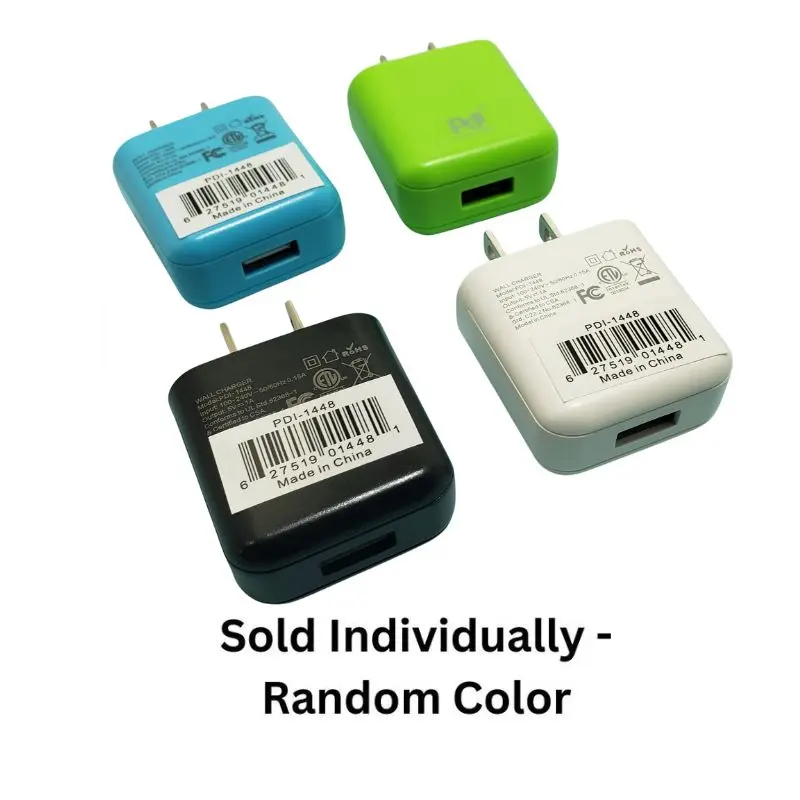5V/1A Usb Wall Charger – Compact Dual-Port Design, Assorted Colors 1