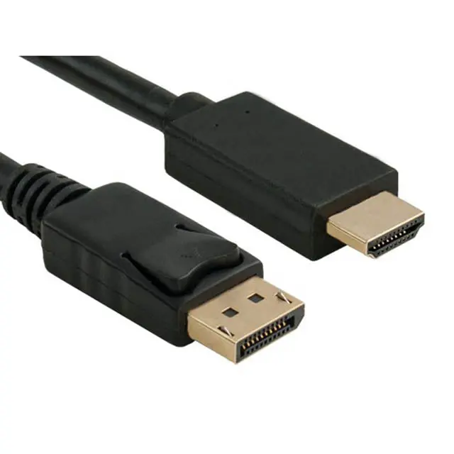6-Foot Displayport To Hdmi Adapter Cable – Male-To-Male, Black And White 1
