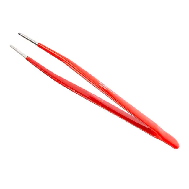 6-Inch Stainless Steel Tweezers – Straight Tip With Plastic-Coated Grip 1