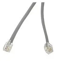 6-Pin, 4-Conductor Modular Cable – Beige, 50-Foot Straight-Through Patch Cord 1