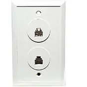 6-Port Modular Wall Plate – 6P6C Jacks, Matte Black Finish 1