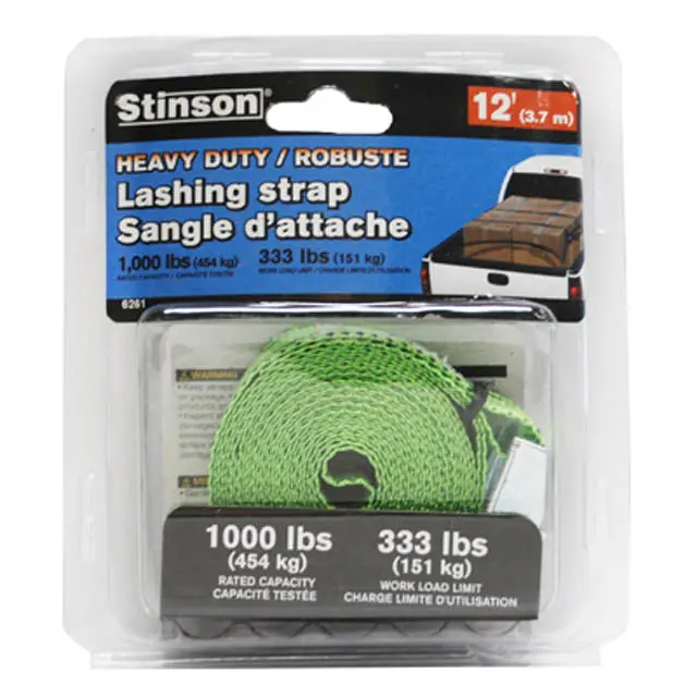 6261 Heavy-Duty Ratchet Strap – 12-Inch Hook-To-Hook, 9.8-Foot Length, 333-Lb Working Load Limit 1