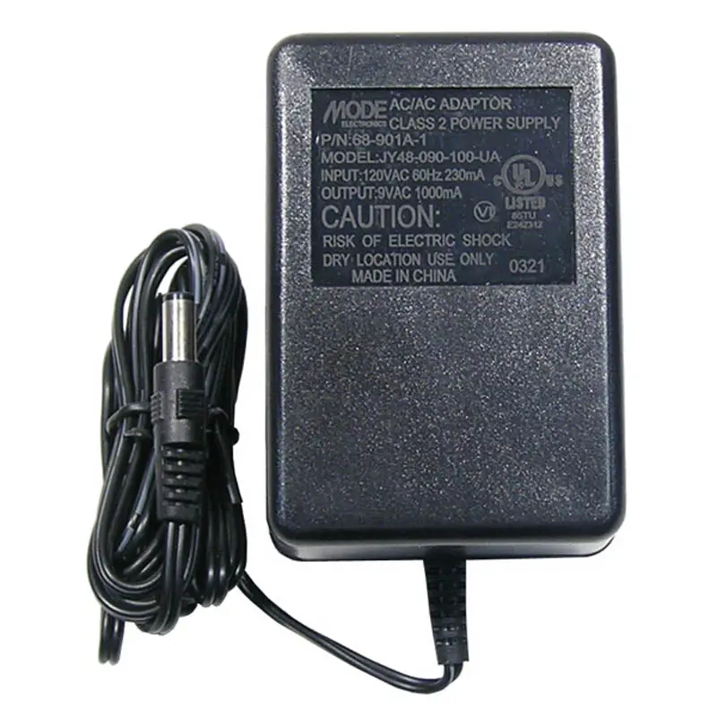 68-901A-1 9V Ac Power Supply – 1A Output, 2.1 Mm Barrel Plug, 120V Input 1