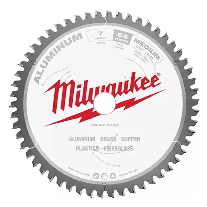 7" Aluminum-Cutting Saw Blade – 54 Teeth, 20Mm Arbor 1