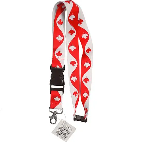 711001 Canadian Flag Lanyard – Souvenir-Style Acrylic Badge Holder 1