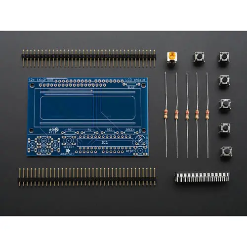 715 I²C-Controlled 16×2 Lcd And Keypad Shield Kit 1