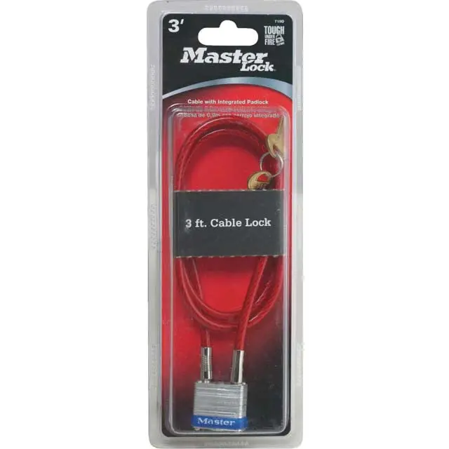 719D Vinyl-Coated Multi-Purpose Cable Padlock With Key – 36-Inch Length 1