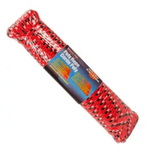 73078 Twisted Polypropylene Rope – 50 Feet × 3/8 Inch, Red Utility Cord 1